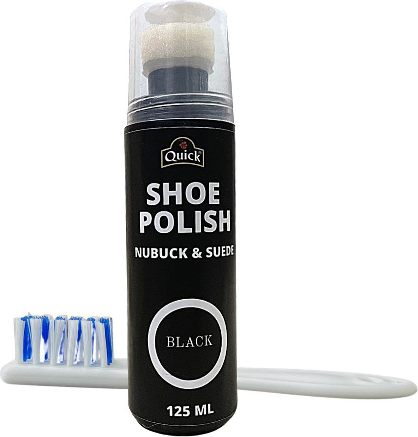 Quick Nubuck Suede Shoe Polish Color Black Pack 125ML Nubuck