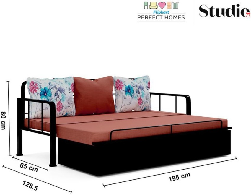 Steel sofa come store bed flipkart