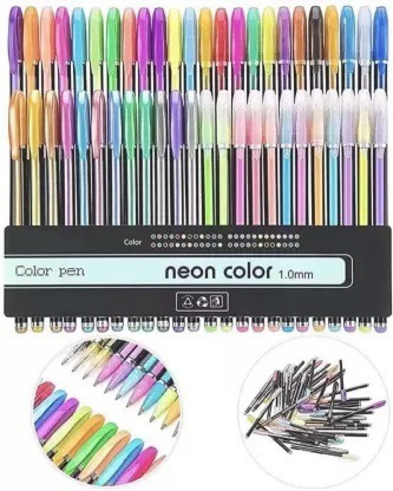 Neon Colour Gel Pens ( Set Of 48 Colours )