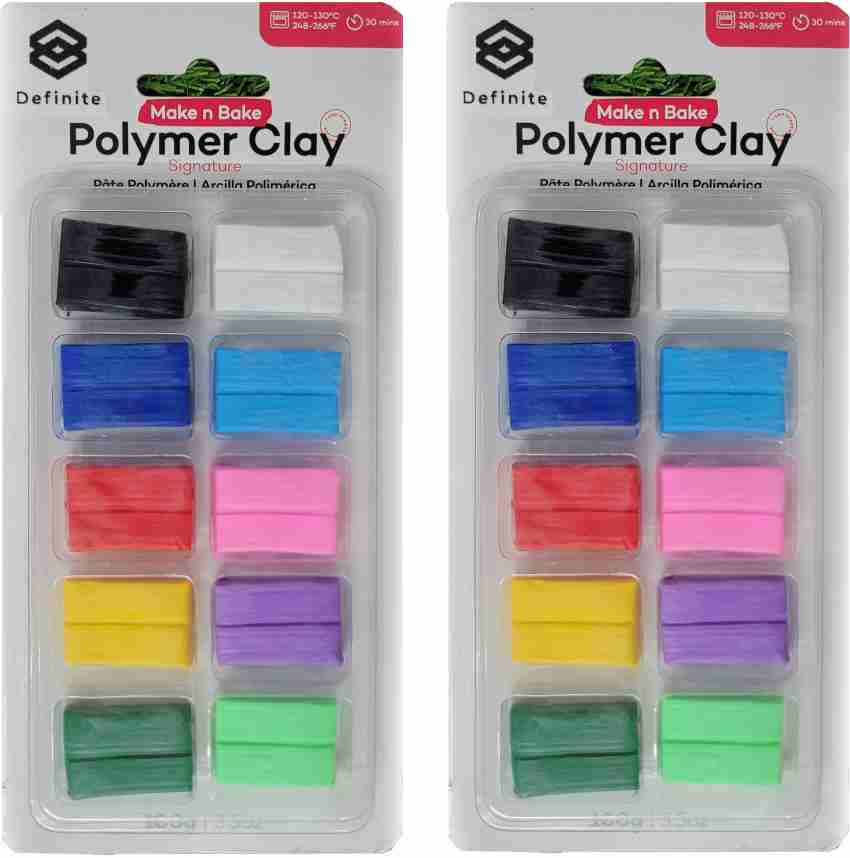 Definite Art & Craft 100gms Make n Bake Polymer Clay Oven  Baked Dough Clay (Pack of 2) - Art Clay