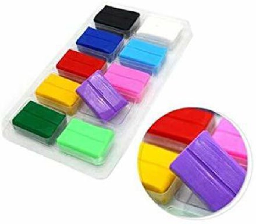 KRAFTMASTERS 10 Color Polymer Clay Oven Bake Set DIY Modeling with Tools  Set and Accessories Art Clay Price in India - Buy KRAFTMASTERS 10 Color Polymer  Clay Oven Bake Set DIY Modeling