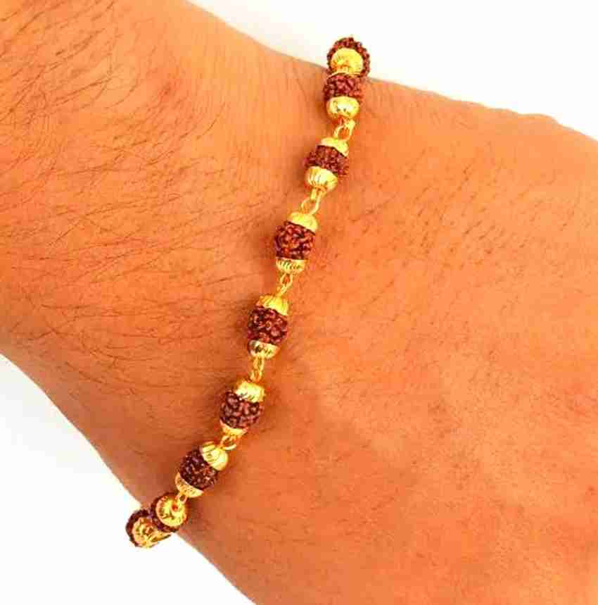 Rudraksha bracelet gold price discount