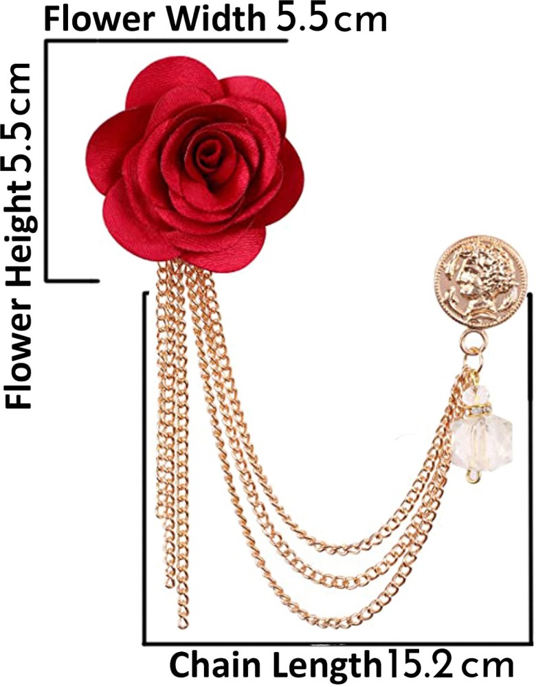 Gold fabric hot sale flower pin