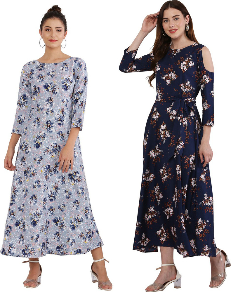 Asad Fashion Women A line Multicolor Dress Buy Asad Fashion