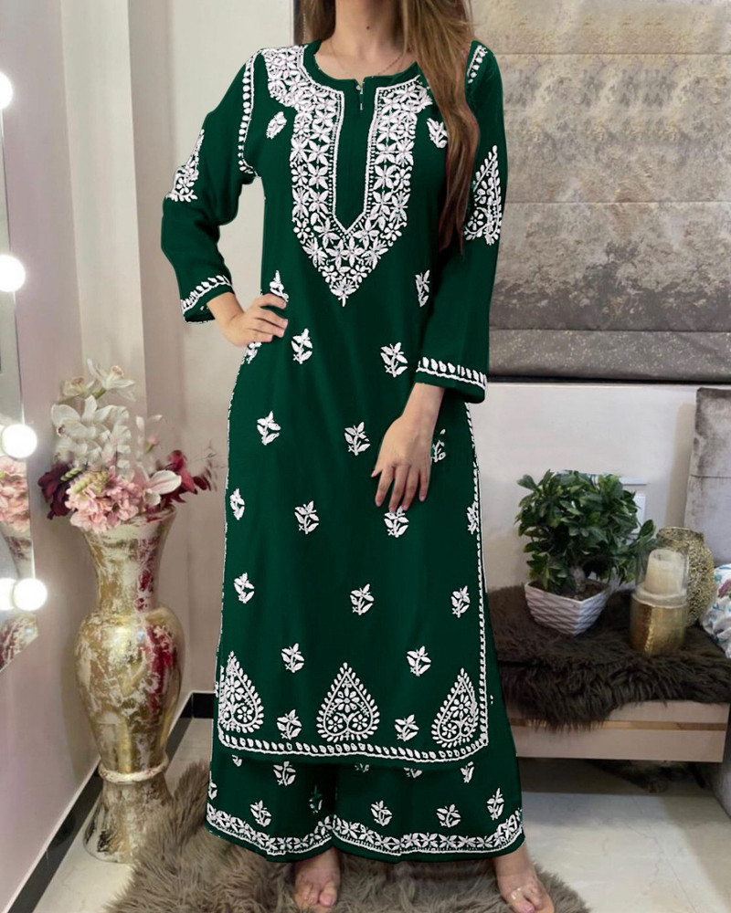 Flipkart plazo shop suit