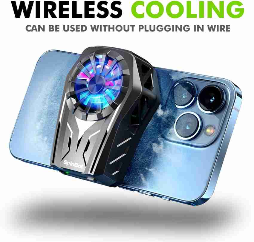 SpinBot IceDot Wireless Semi-Conductor Mobile Cooling Fan 1.5 Hours Backup  For Phones Gaming Accessory Kit - SpinBot 