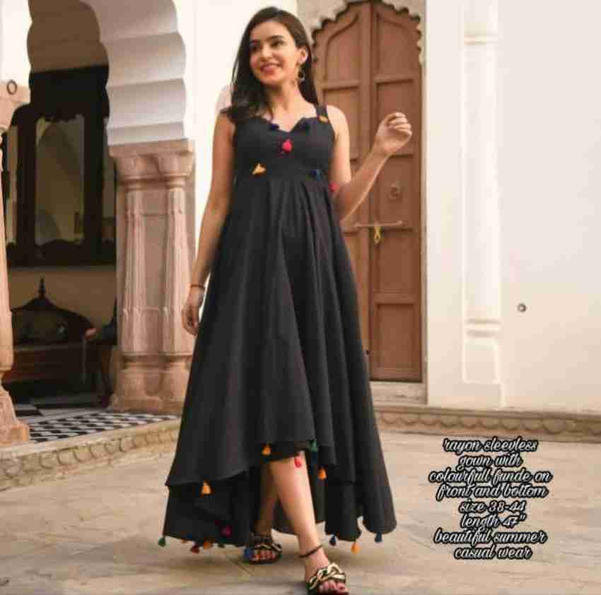 Long gown clearance in black colour