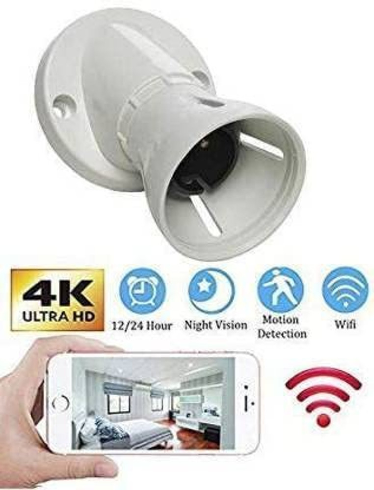 KZLYNN Night Vision Bulb Holder Camera WiFi Audio Video Recorder