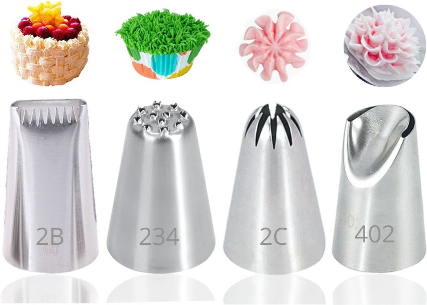 Flower icing outlet nozzles