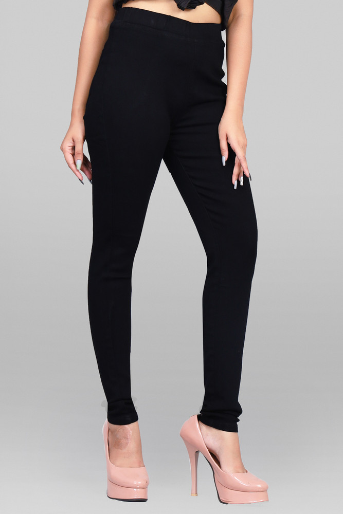 Black jeggings flipkart best sale