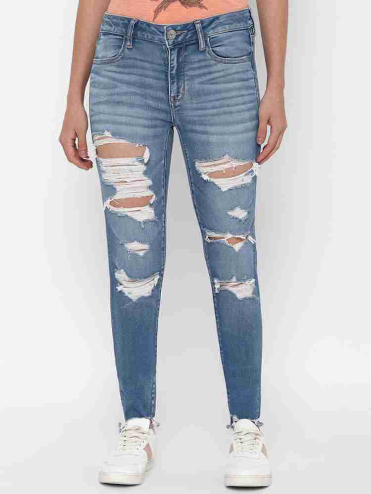 American Eagle Super Stretch Distressed Jegging Crop Jeans- Size 0 (In –  The Saved Collection