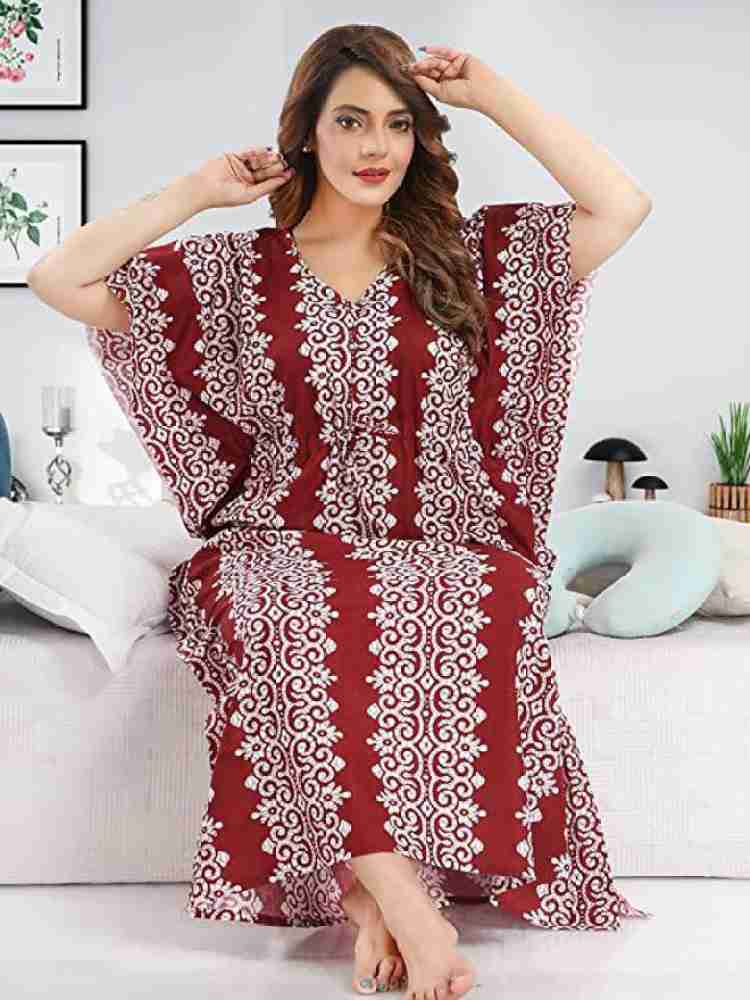 shree balaji maxi Printed Pure Cotton Women Kaftan - Buy shree balaji maxi  Printed Pure Cotton Women Kaftan Online at Best Prices in India