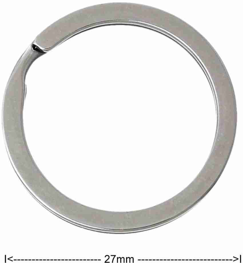 Dia.25mm Metal Loop Flat Keychain Hoop Split O-Ring Key Ring