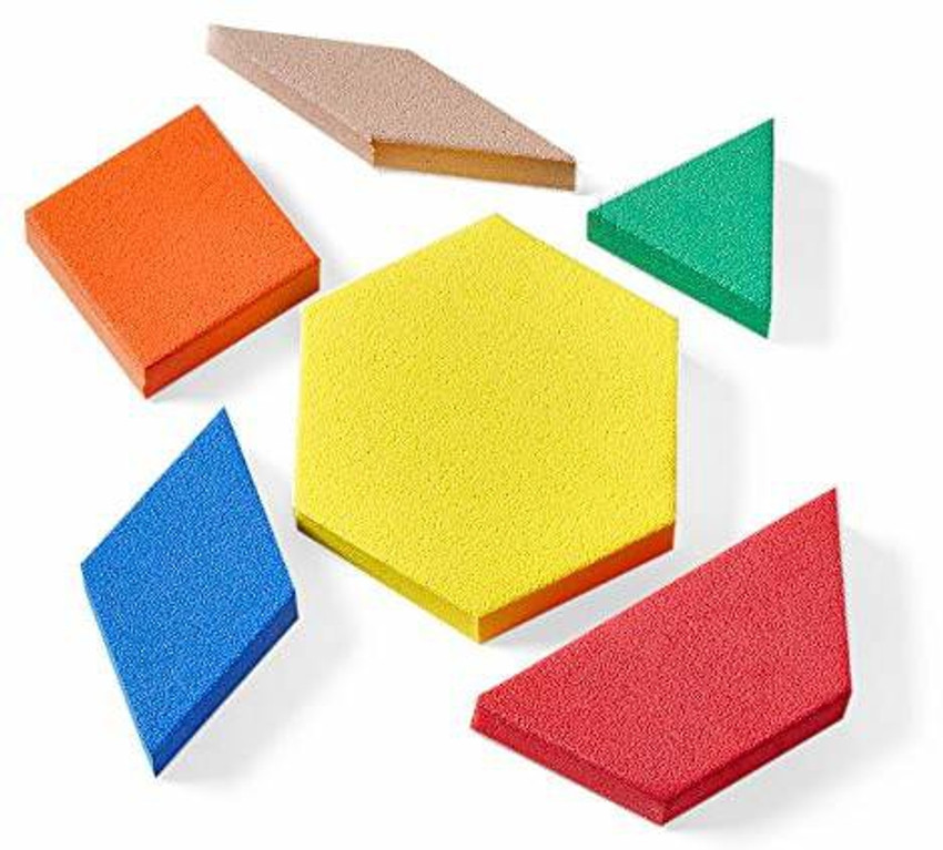 hand2mind Foam Pattern Blocks for Kids Color Pattern Blocks