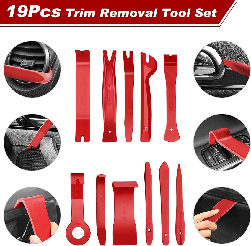 Car Disassembly Tools, 19 Pieces Trim Wedges Panel Repair Tools Door  Interior Molding Trim Panel Release Pry Tool