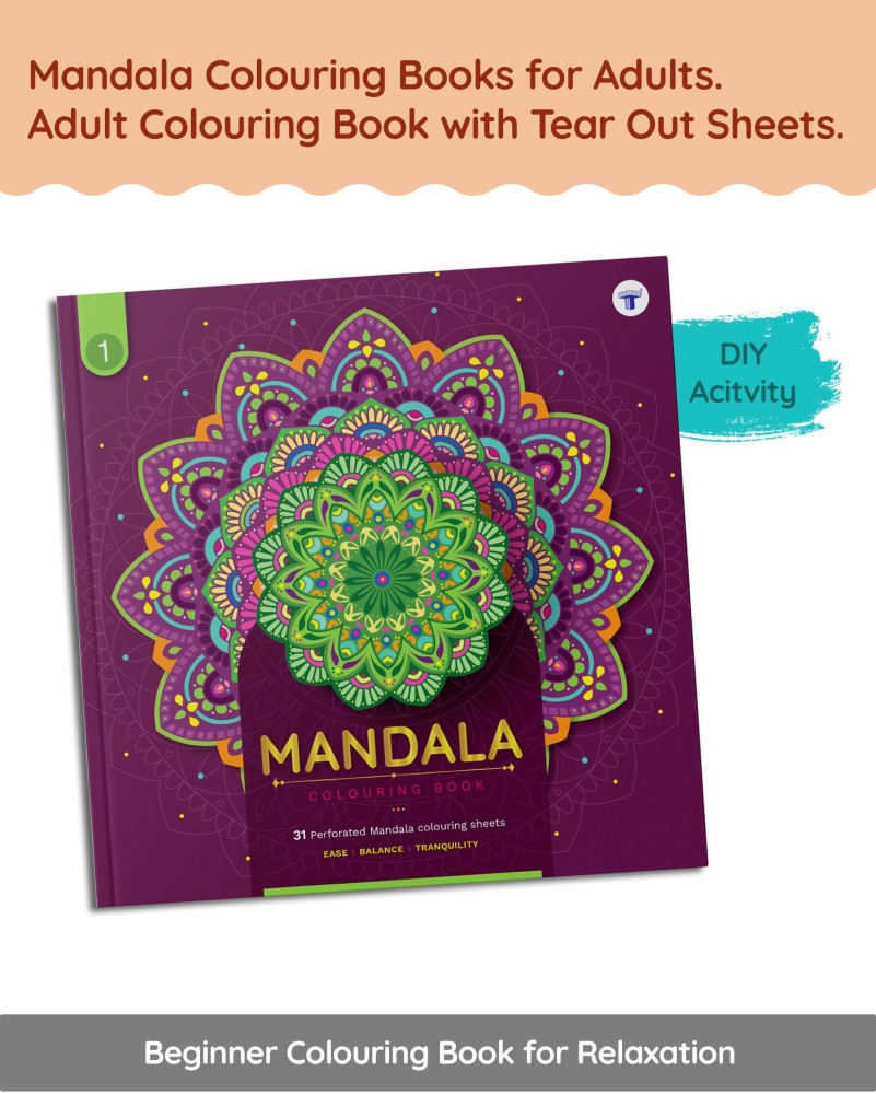Refreshing Mandala : Colouring Book For Adults (Book 1) - Online Book Store  in Kerala, Academic Books, Reading Books