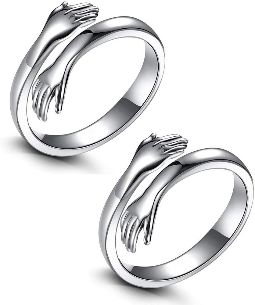 Airtick Set Of 2 Pcs Silver Love Forever Valentine s Day Hand