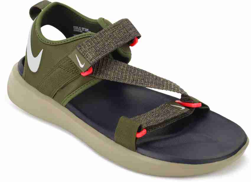 Green 2024 nike sandals