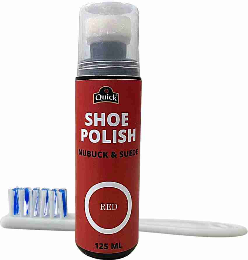 Quick Nubuck Suede Shoe Polish Color Red Pack 125 ML Nubuck