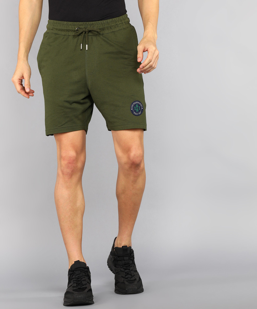 VAN HEUSEN Solid Men Light Green Regular Shorts