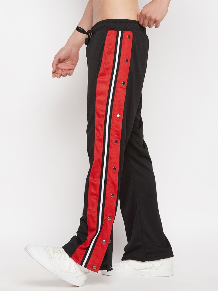 Side button clearance track pants mens