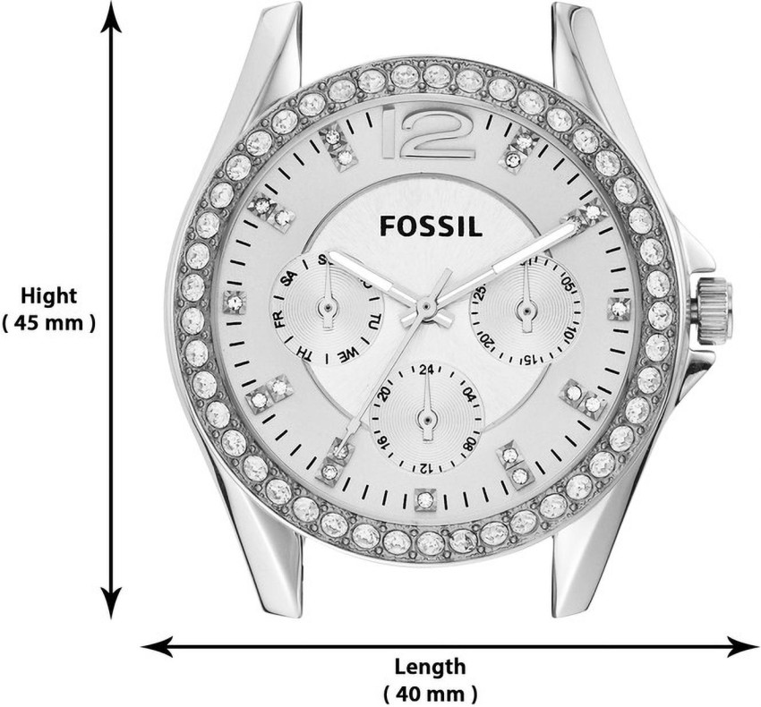 Fossil riley stainless steel watch best sale