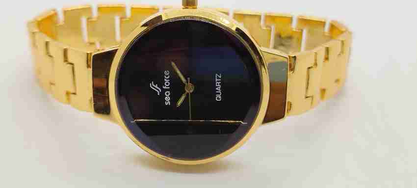 Ladies watch clearance golden colour