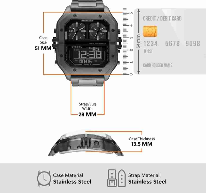 DIESEL Clasher Clasher Analog-Digital Watch - For Men - Buy DIESEL