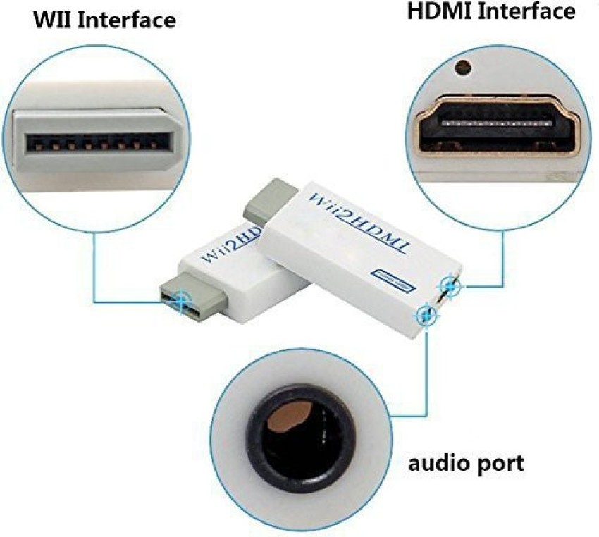 LipiWorld Wii to HDMI 1080P Converter Wii2HDMI Adapter 3.5mm Audio Video  Output Full HD Wii2HDMI Adapter Wire Connector Price in India - Buy  LipiWorld Wii to HDMI 1080P Converter Wii2HDMI Adapter 3.5mm