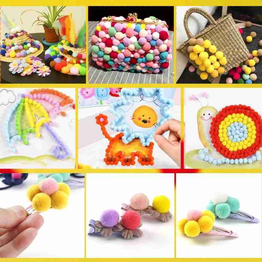 100pcs 1 inch Mix Colorful Craft Pom Poms Balls for Hobby Supplies