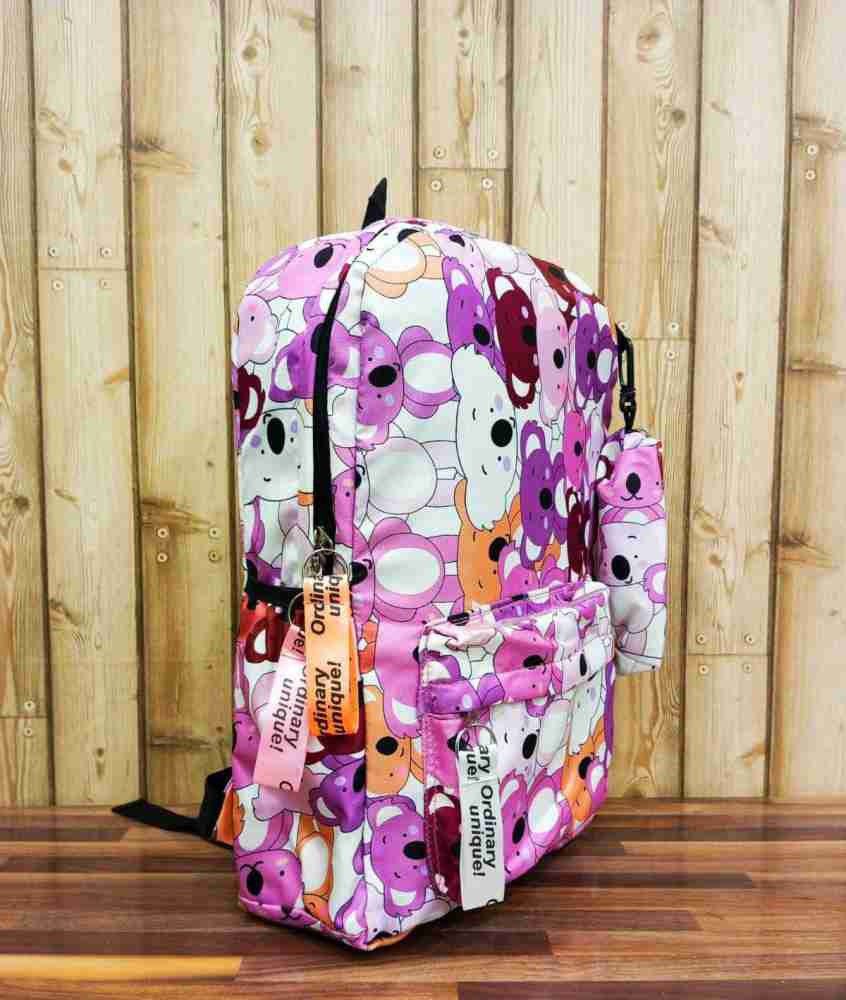 Priceless Deals Koala Bear Printed Backpack Trendy College Bags School Bags for Girls 16 L Backpack Purple Multicolor Price in India Flipkart