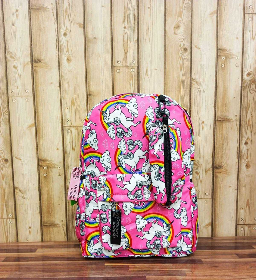 Priceless Deals Unicorn Printed Classy Backpack Flip Water Bottle Bag For Girls 16 L Backpack Pink Price in India Flipkart