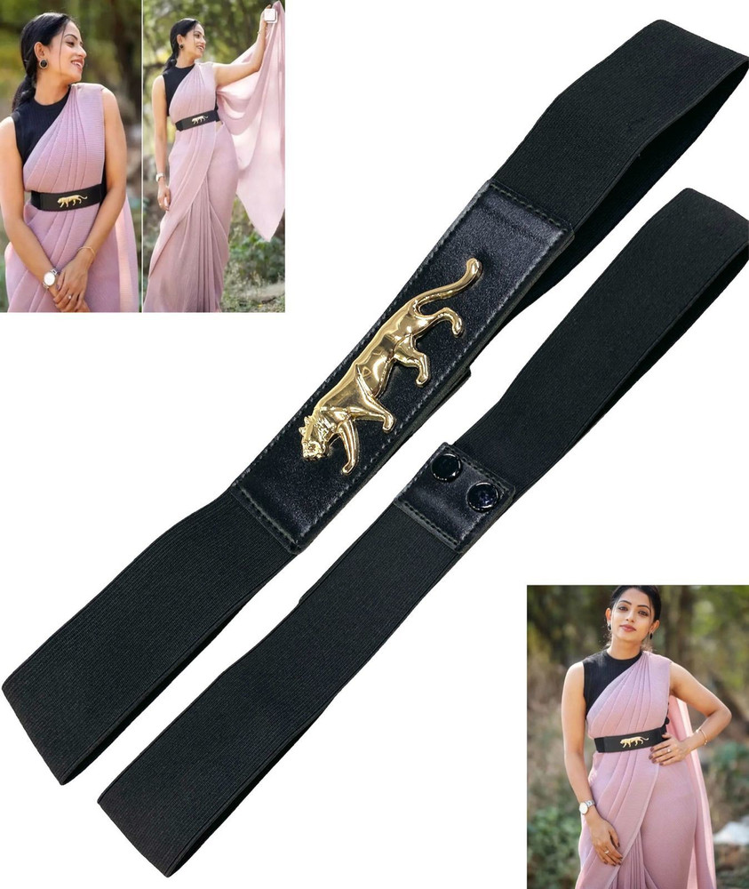 VIBRATE M FASHION Women Casual Black Artificial Leather Belt
