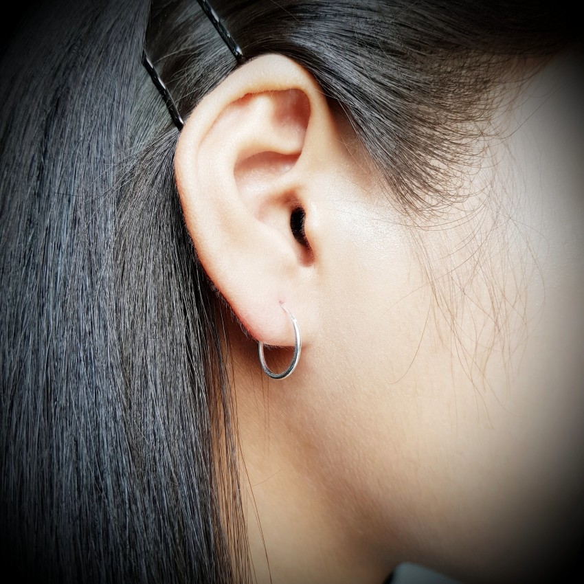 Flipkartcom  Buy CROWN JEWELS 925 Silver 15mm Hoop Earrings Cubic  Zirconia Sterling Silver Hoop Earring Online at Best Prices in India
