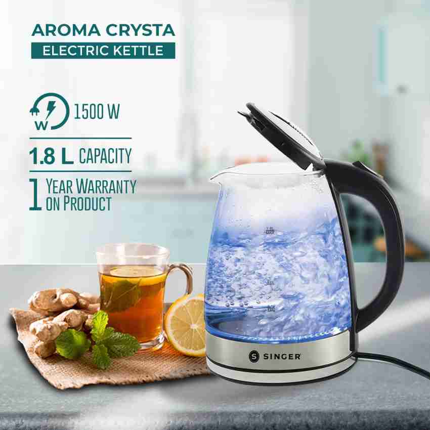 Aroma 1.7L Electric Kettle - Black