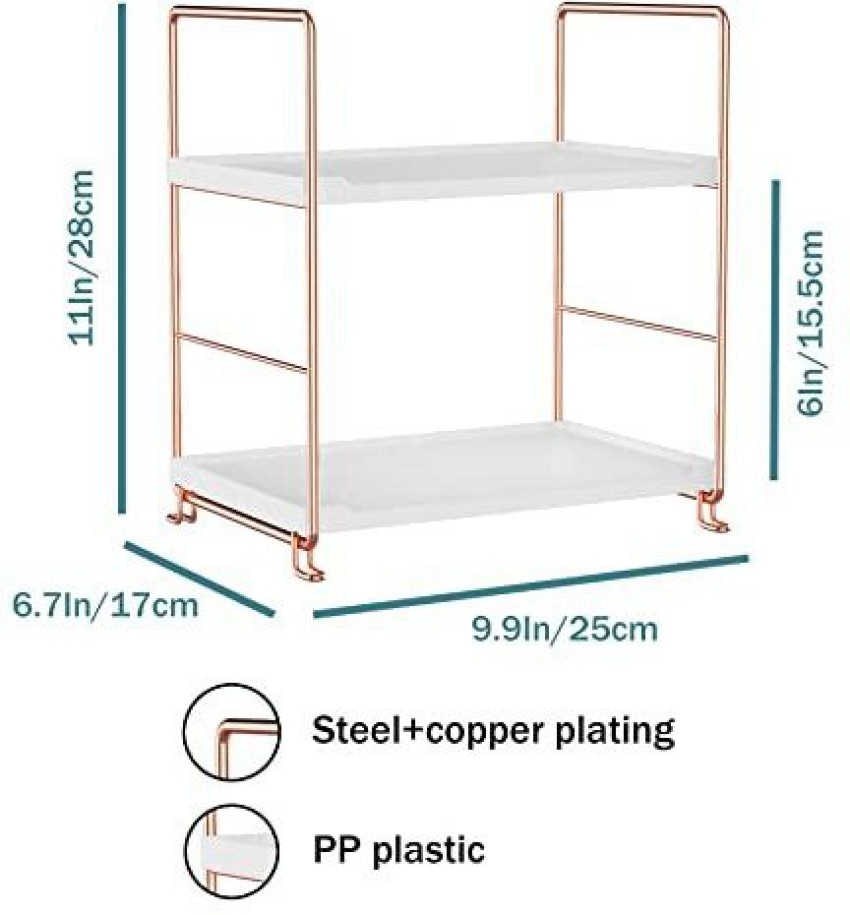 shiok decor Containers Kitchen Rack Iron 2 Tier Dish Drying Rack