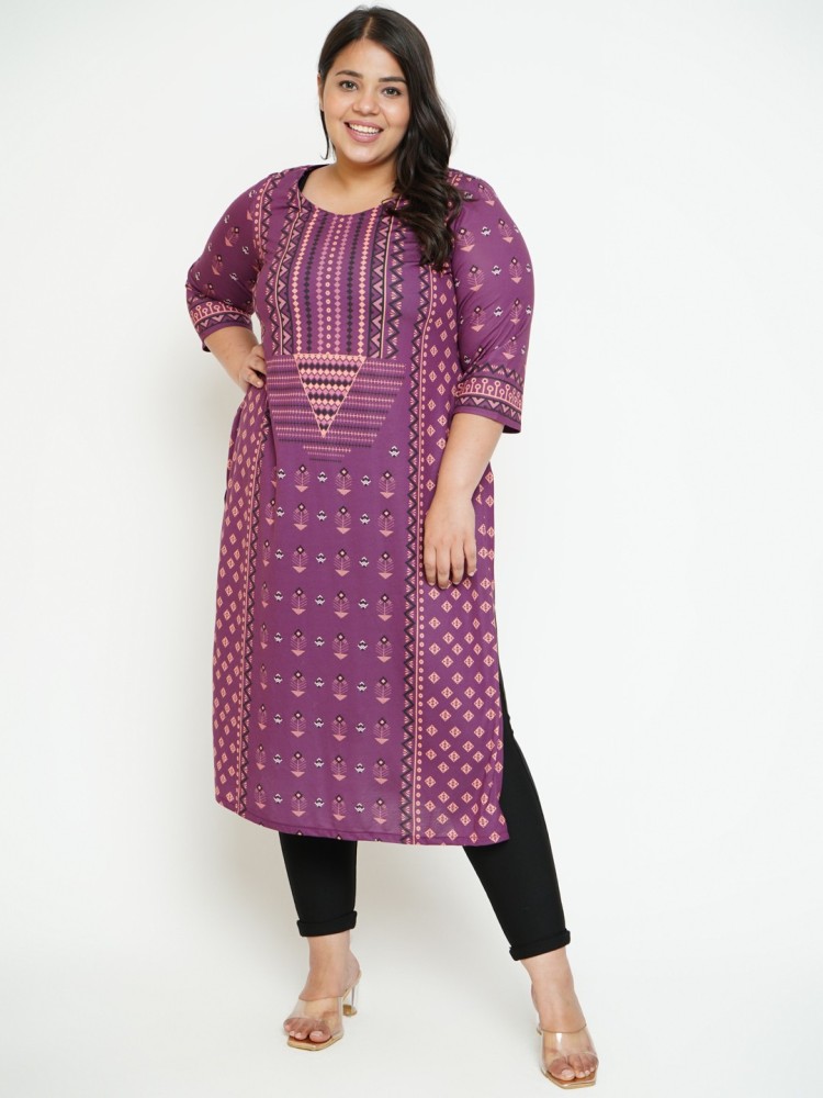 Amydus Women Printed Straight Kurta - Buy Amydus Women Printed