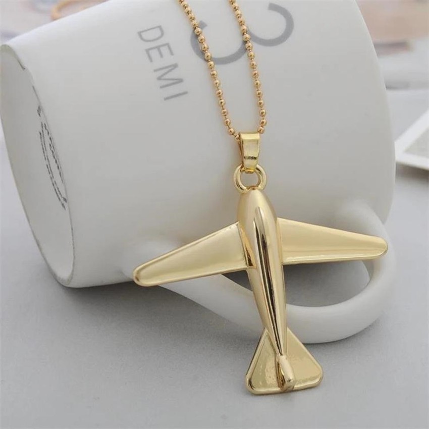 Airplane Necklace (Gold)