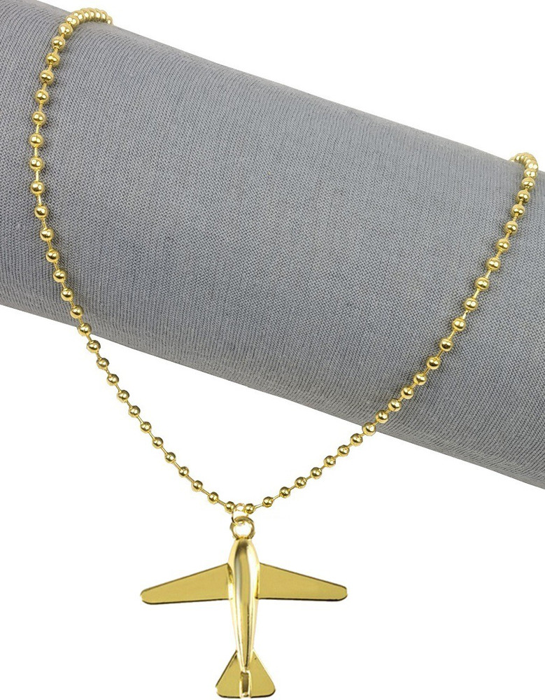 De Ultimate Metal Golden Airplane Aircraft Plane Hip Hop Pendant