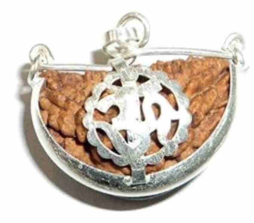 Numeroastro - 1 Mukhi  One Faced Rudraksha Om Brass Pendant