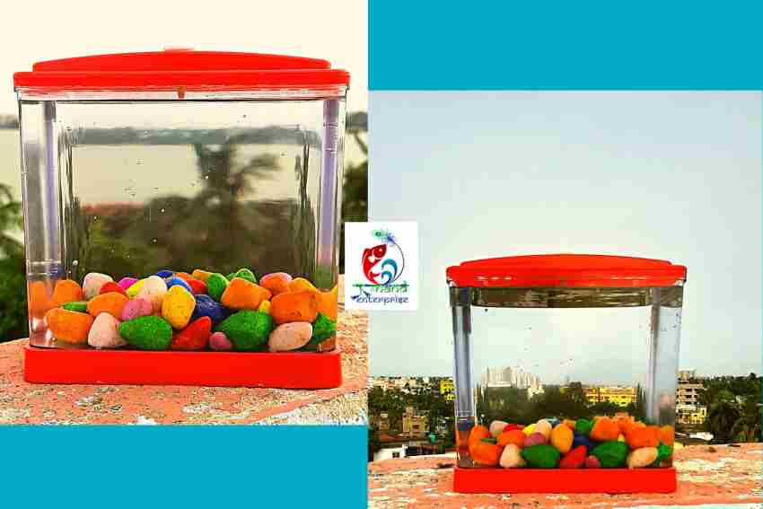 Anand Betta Fighter Fish Tank Mini House Plastic, Fiber Pet Bowl