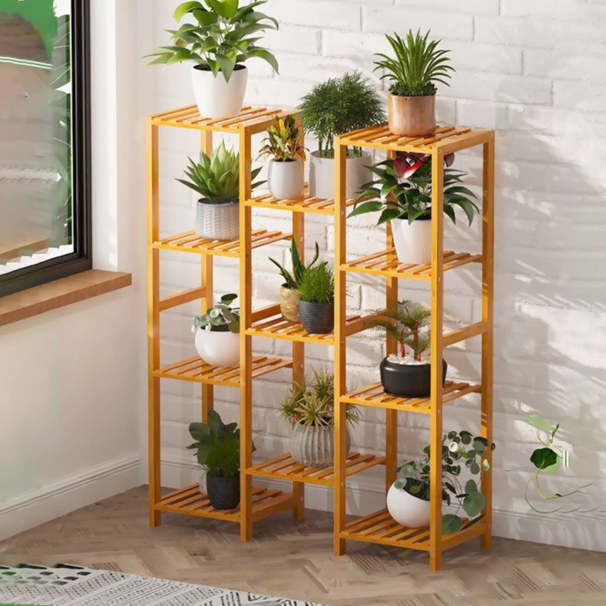 Bamworld Hanging Plant Stand Indoor Bamboo Tall Plant Stand, 40% OFF