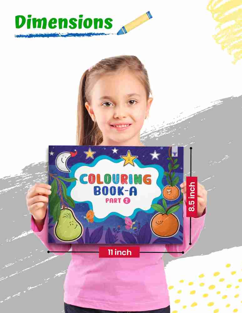 Colouring And Drawing Practice Book For Kids