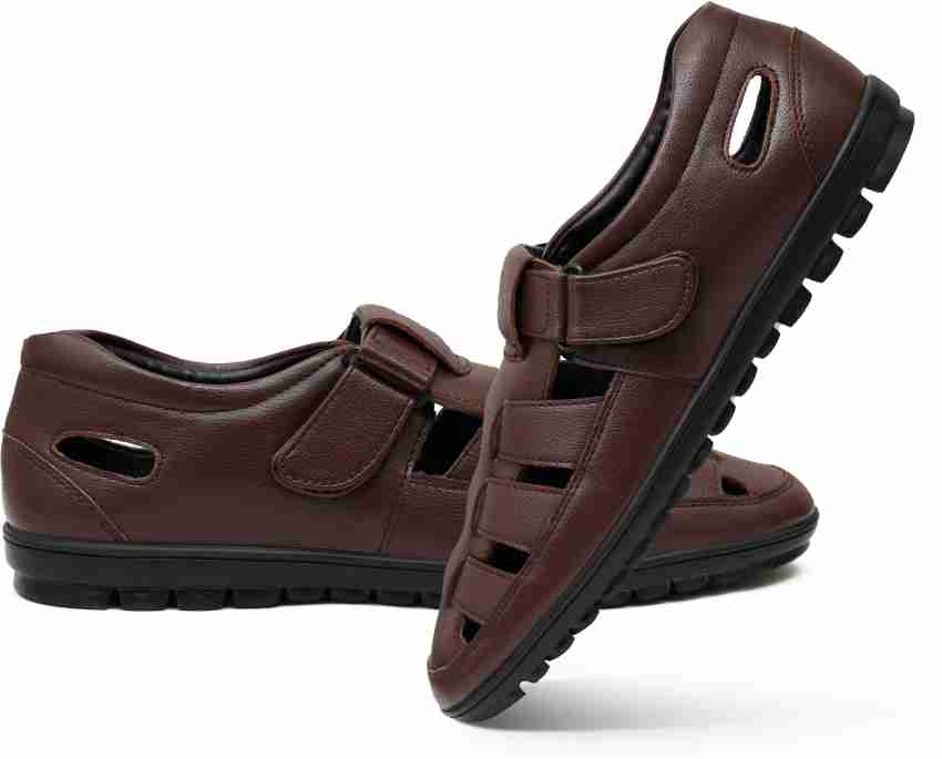 Heels County Men Brown Sandals Buy Heels County Men Brown