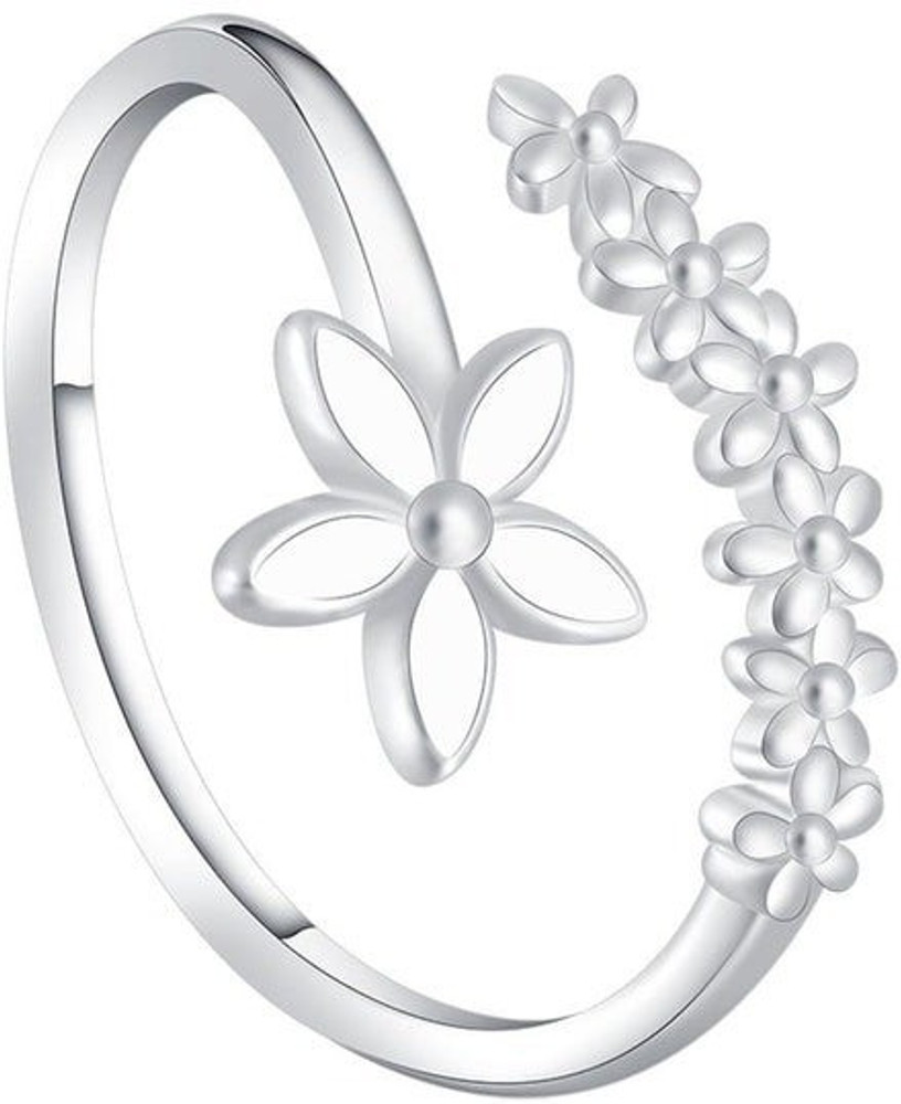 SILVERSHOPE 925 original silver flower adjustable ring index finger ring Silver Diamond Ring Price in India Buy SILVERSHOPE 925 original silver flower adjustable ring index finger ring Silver Diamond ...