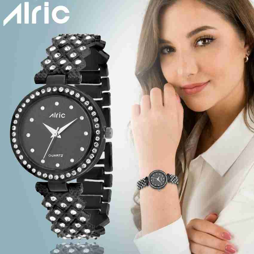 Silver Round Alric Girls, Ladies & Women Metal Strap Watches