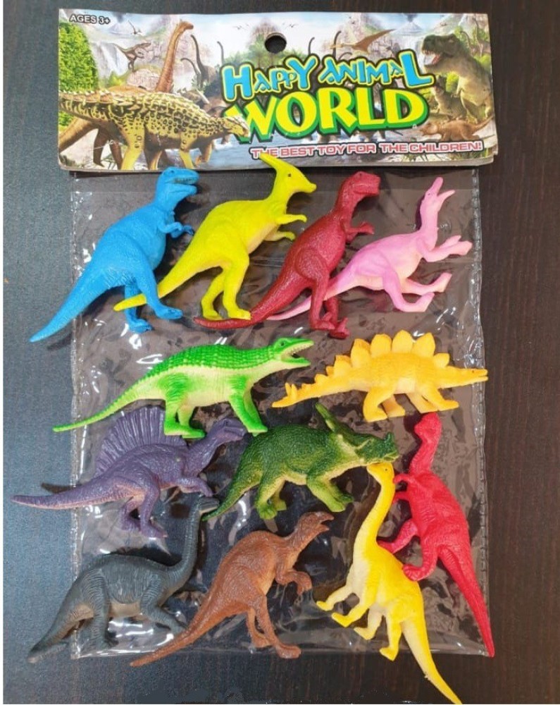 Cabin Hut Dinosaur Toy Set Of 12 Pcs