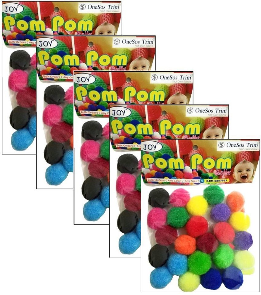  200 Pieces Pom Poms, 1 Inch Craft Pom Pom Balls
