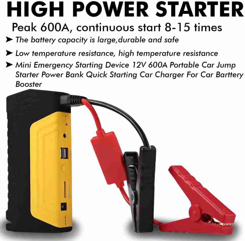 1200A 12V Ultrasafe Portable Lithium Jump Starter,Car Battery Booster  Pack,USB-C&Micro Powerbank Charger,& Engine Starter Leads for All Liter  Petrol&6.0L Diesel - China Auto Power Starter, Car Power Starter