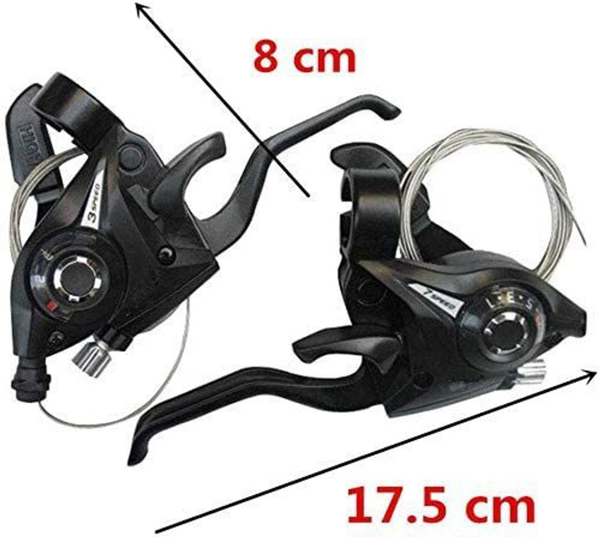IndiaLot Bicycle Gear Shifter 3 x 7 Speed Aluminum Alloy Shifters